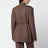 Brown pinstripe jacket with sequin embroidery