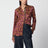 Camicia jacquard floreale viola in misto viscosa