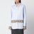 Light blue shirt in cotton poplin with embroidery