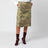 Beige skirt with floral jacquard pattern
