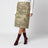 Beige skirt with floral jacquard pattern