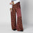 Purple jacquard wide-leg trousers