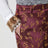Purple jacquard wide-leg trousers