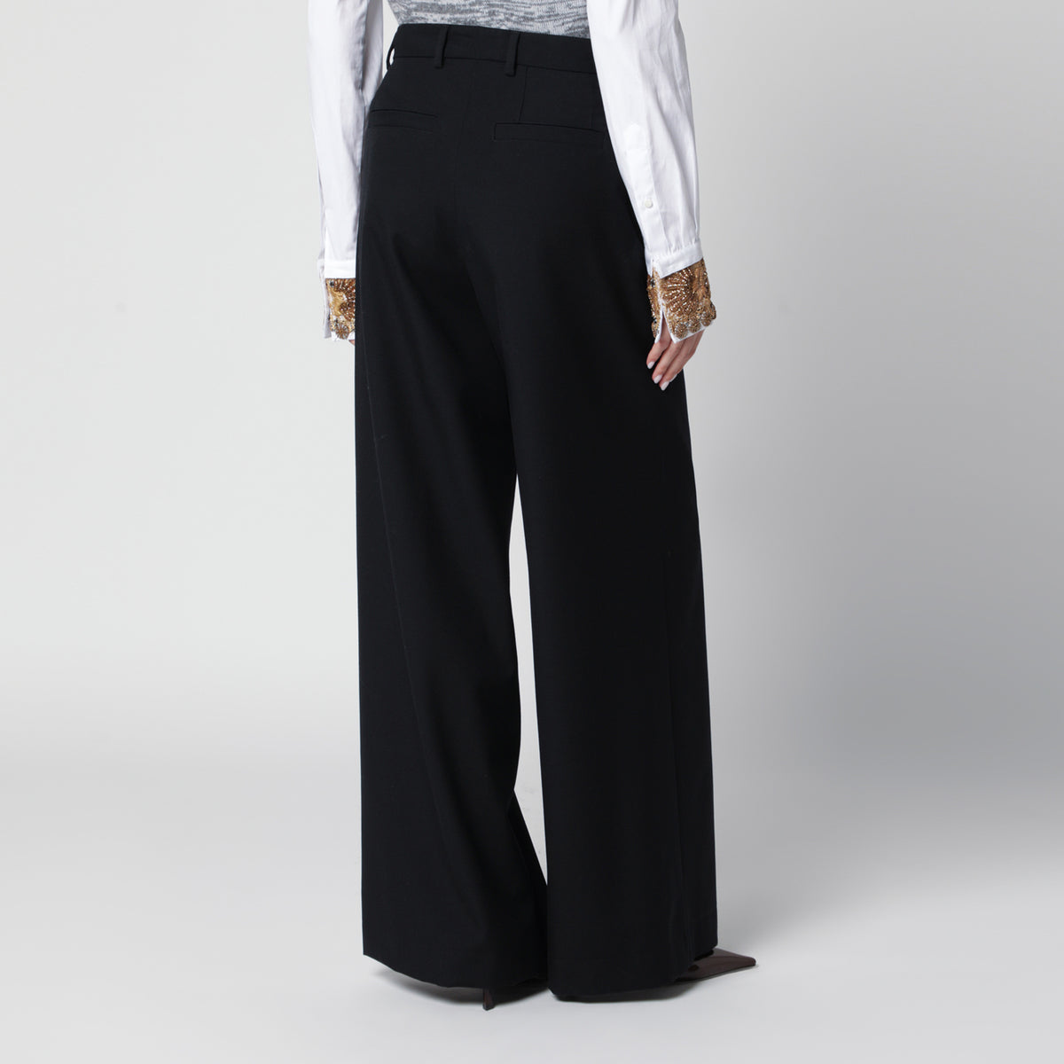 Penn Black Wool Trousers