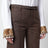 Brown pinstripe trousers