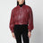 Bomber court Hannah rouge en cuir