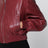 Bomber court Hannah rouge en cuir