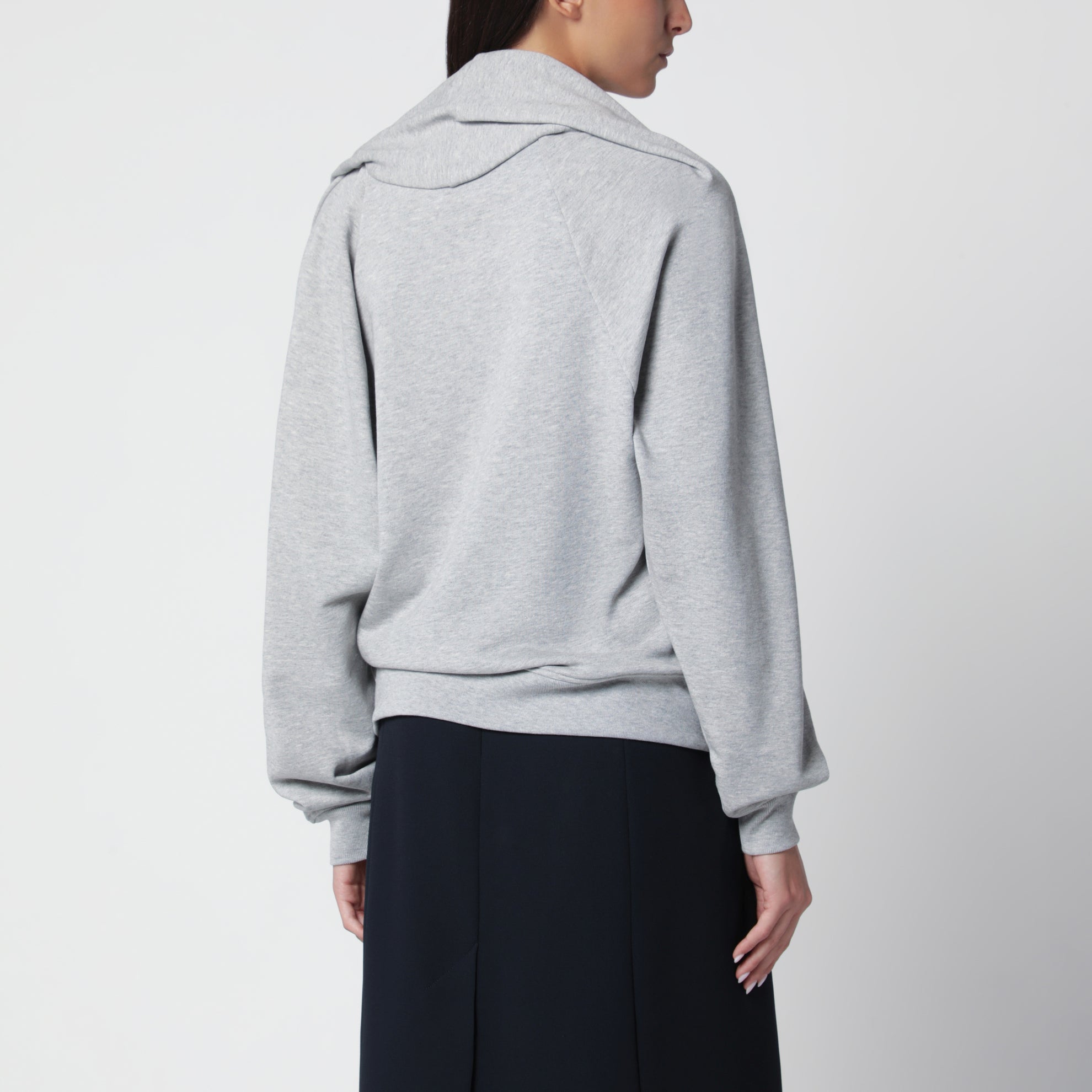 Mélange grey cotton sweatshirt