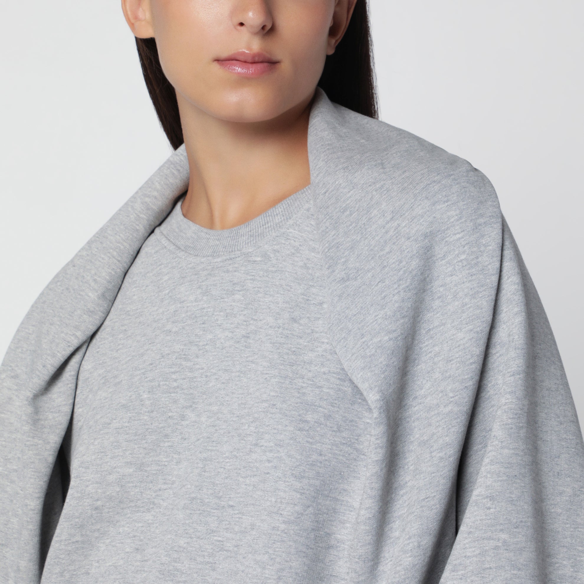 Mélange grey cotton sweatshirt