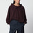 Felpa con cappuccio bordeaux in cotone