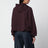 Felpa con cappuccio bordeaux in cotone