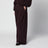 Pfirsichfarbene Hose mit weitem Bein aus Baumwolljersey