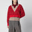Red wool and viscose sweater