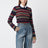 Navy jacquard wool sweater