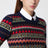 Navy jacquard wool sweater