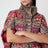 Jacquard sleeveless cardigan in wool and cashmere