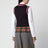 Bordeaux jacquard vest in wool and viscose