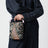 Brown floral gobelin micro bag