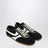 Schwarzer und weißer Sneaker aus Leder und Wildleder