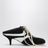 Mules 65 in suede e pelle neri e bianchi