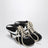 Mules 65 in suede e pelle neri e bianchi