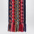 Navyblauer Wollschal mit mehrfarbigem Jacquardmuster