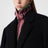 Black jacquard wool collar