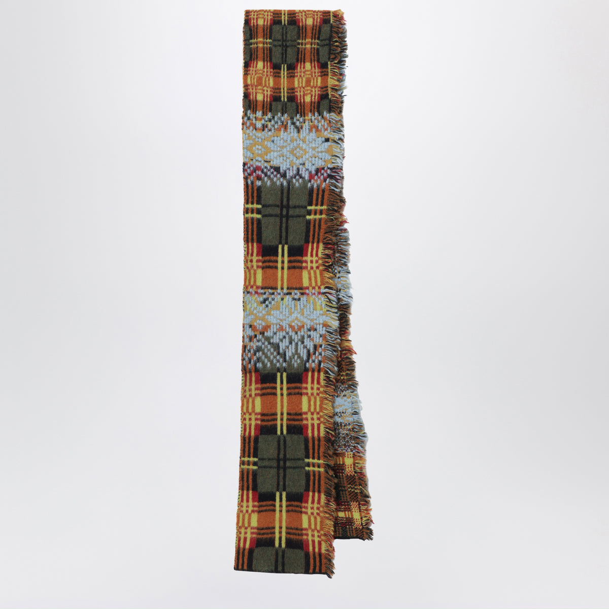 Sciarpa patchwork in misto lana e alpaca