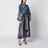 Valiant marineblaues langes Seidenkleid