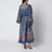 Valiant marineblaues langes Seidenkleid