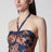 Aster Navy Jacobean one-piece swimsuit
