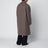 Taupe double-breasted coat in a wool blend