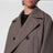 Taupe double-breasted coat in a wool blend