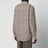 Beige gestreiftes Baumwollhemd mit Blumenprint