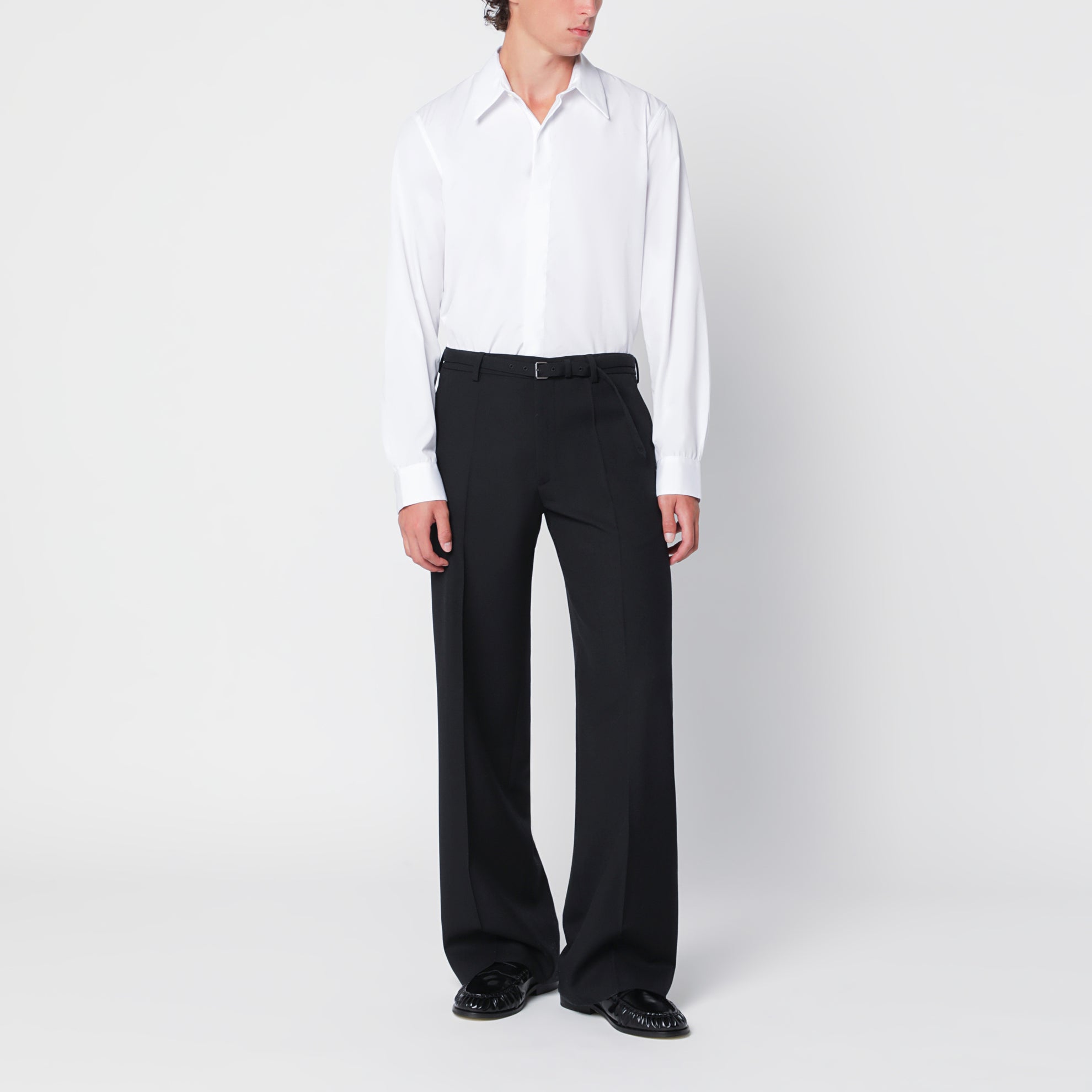 Camicia bianca in popeline di cotone