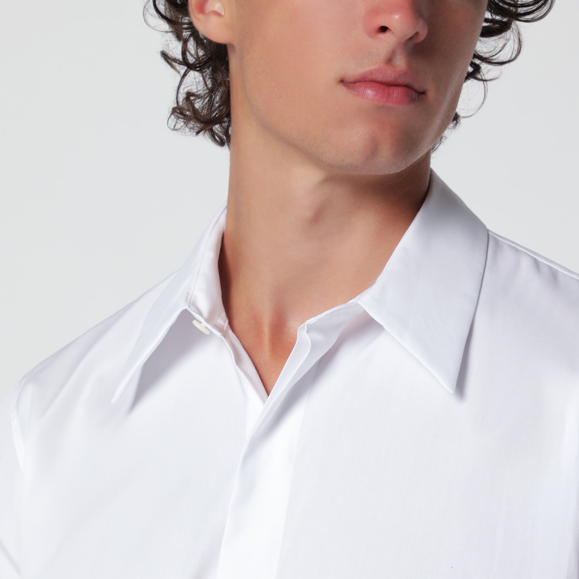 Camicia bianca in popeline di cotone