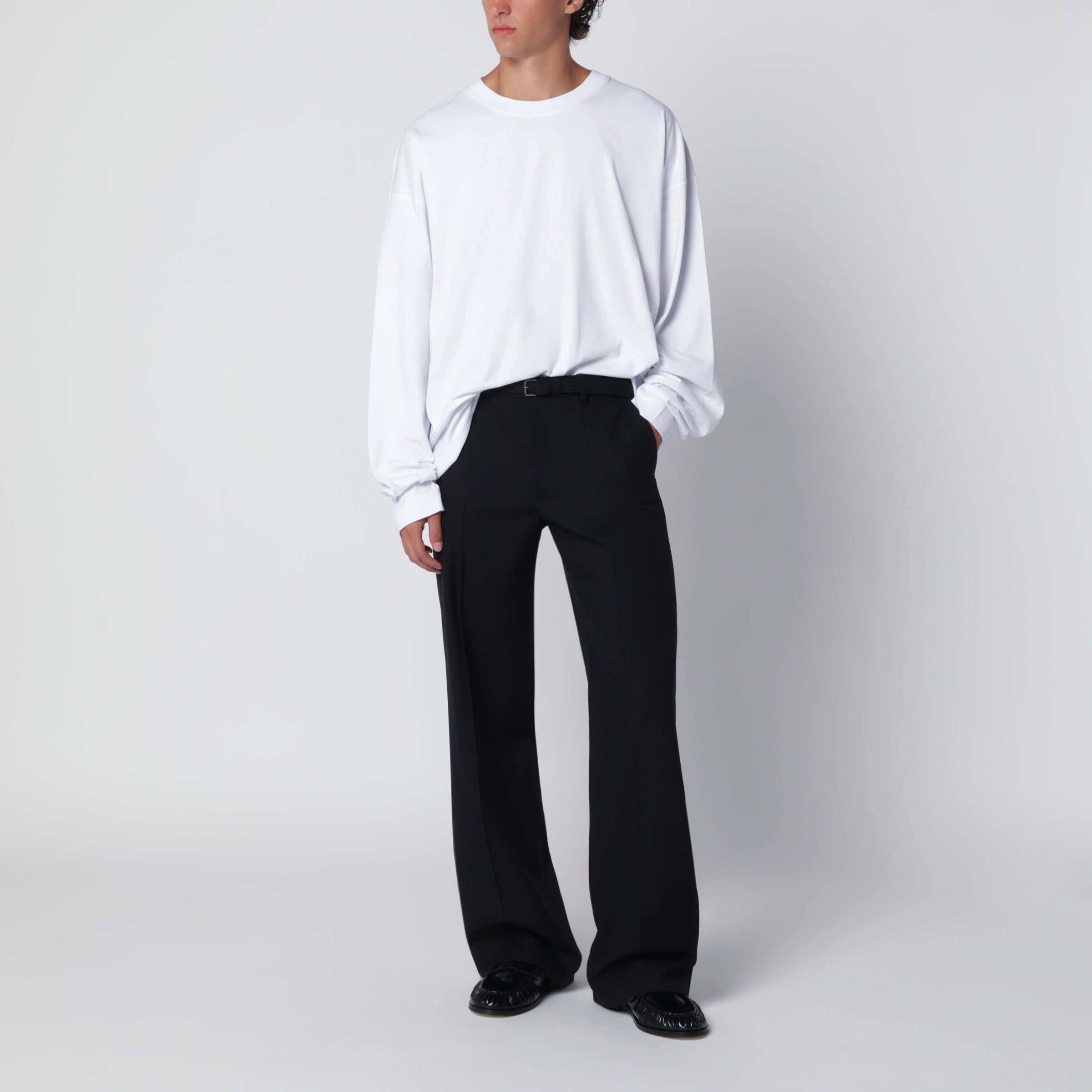 Dries Van Noten White long-sleeve cotton T-shirt | TheDoubleF