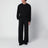 T-shirt a maniche lunghe nera in cotone
