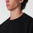 T-shirt a maniche lunghe nera in cotone