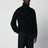 Cardigan nero in lana a trama waffle