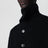 Cardigan nero in lana a trama waffle