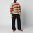 Beiger gestreifter Pullover aus Wollmischung