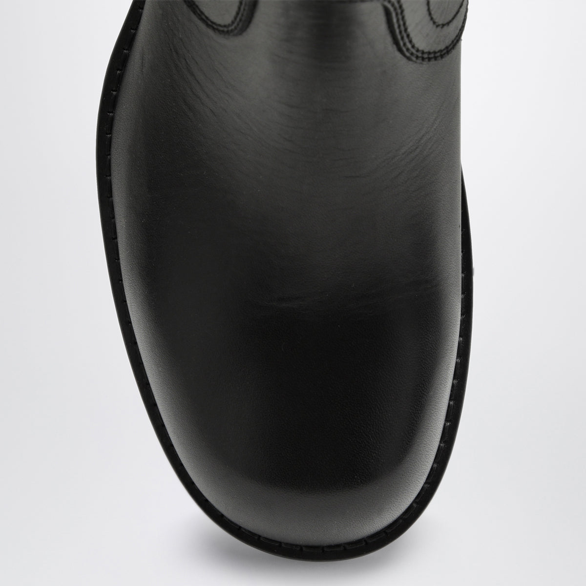Bottines Chelsea en cuir noir
