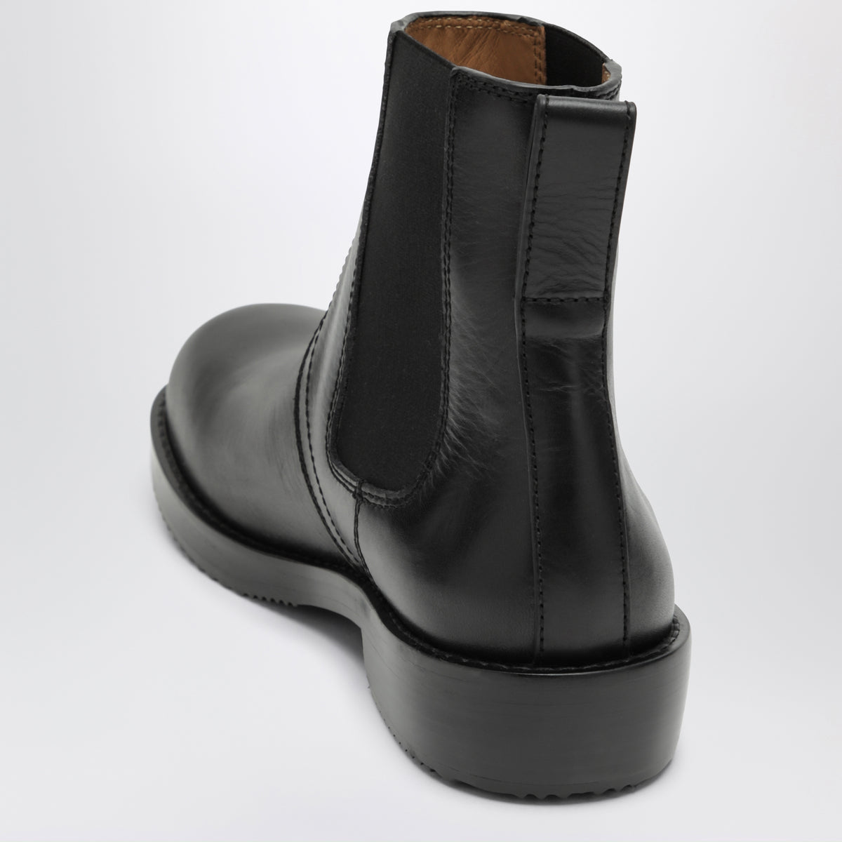 Bottines Chelsea en cuir noir