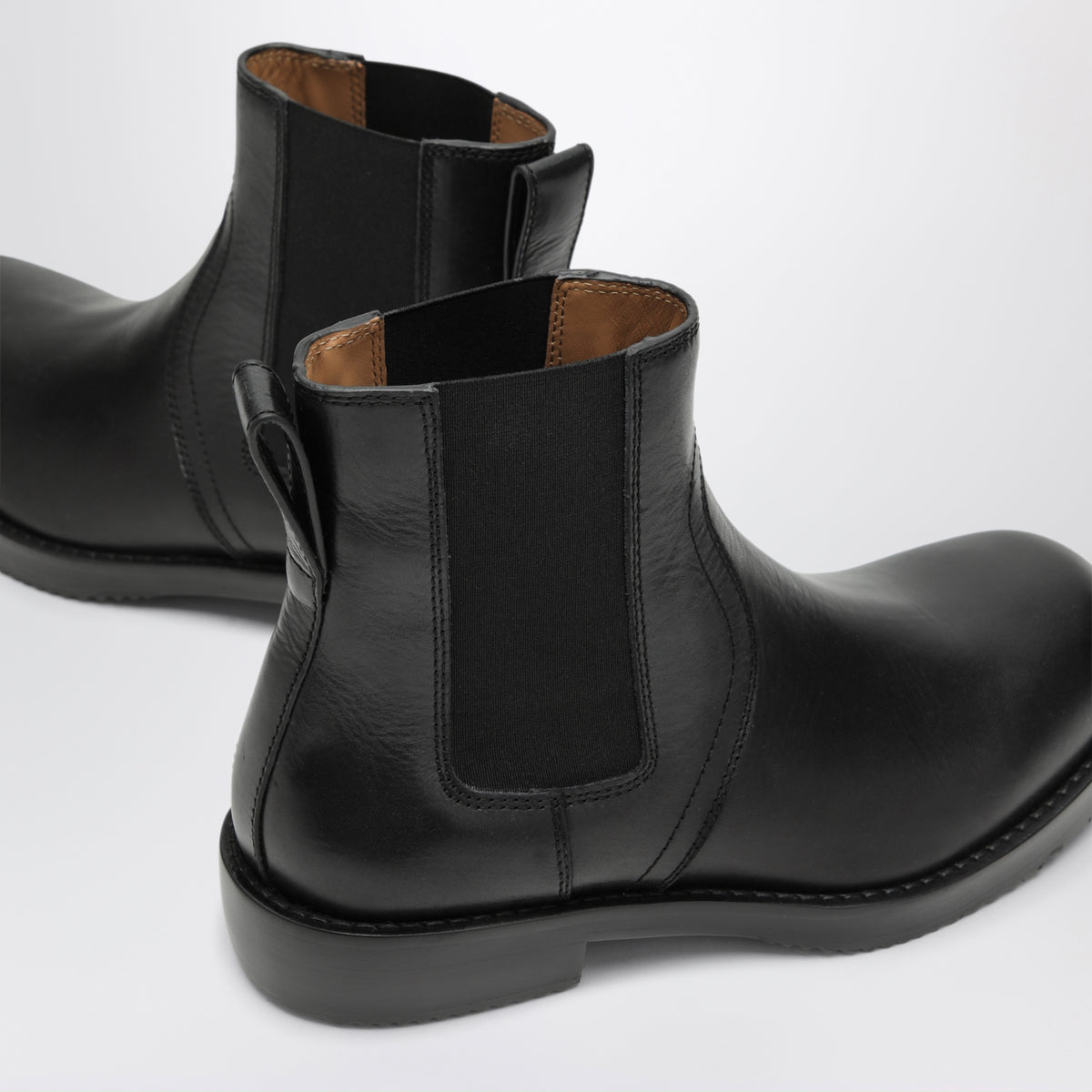 Bottines Chelsea en cuir noir