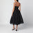 Valiant black silk and linen midi dress