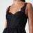 Valiant black silk and linen midi dress