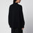 Asymmetrical black cashmere cardigan