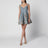 Momentum blue floral silk and linen mini dress