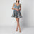 Momentum blue floral silk and linen mini dress
